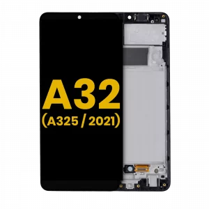 OLED Assembly With Frame For Samsung Galaxy A32 4G (A325 / 2021) (Refurbished) (Awesome Black)