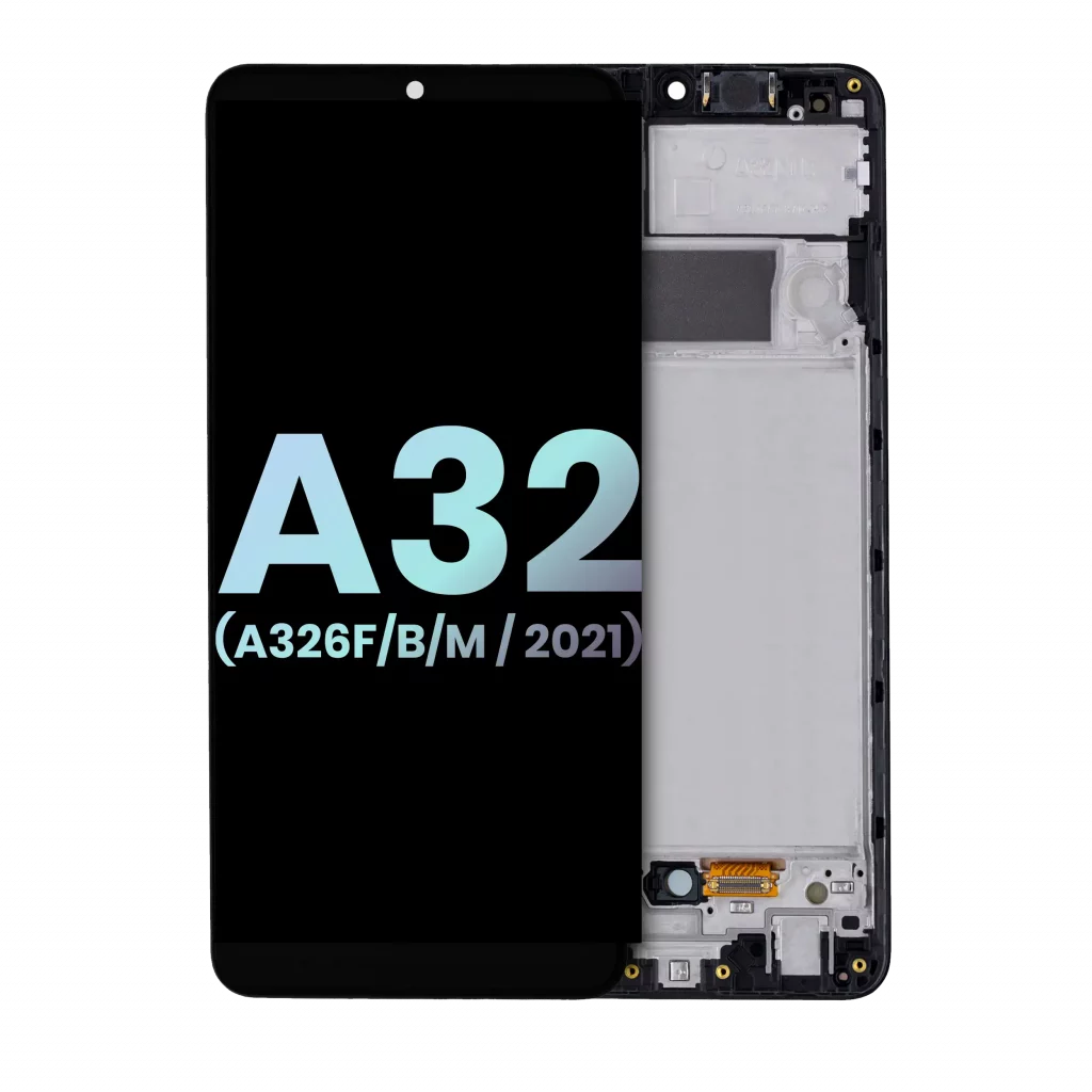 LCD Assembly With Frame For Samsung Galaxy A32 5G (A326F/B/M / 2021) (International Dual Sim Model) (Service Pack) (Awesome Black)