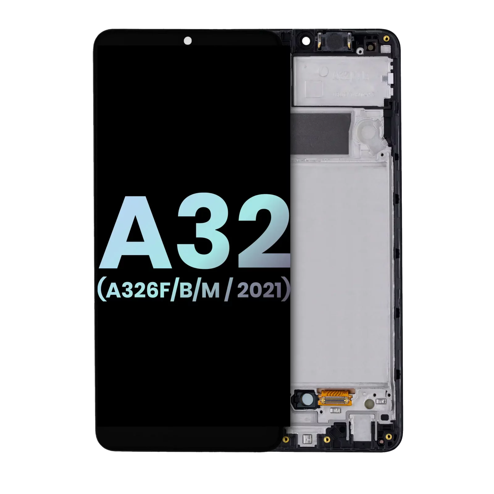 LCD Assembly With Frame For Samsung Galaxy A32 5G (A326F/B/M / 2021) (International Dual Sim Model) (Service Pack) (Awesome Black)