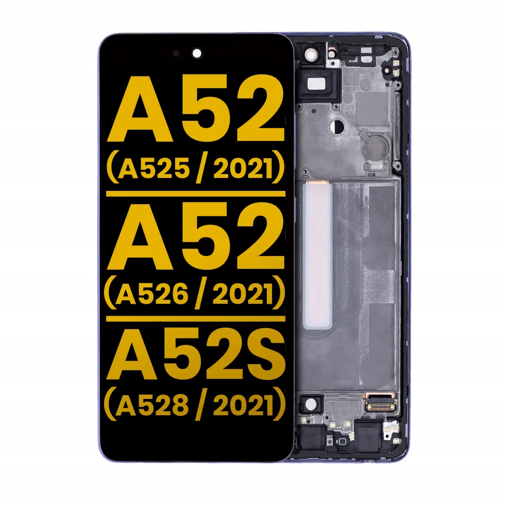 OLED Assembly With Frame For Samsung Galaxy A52 4G (A525 / 2021) / A52 5G (A526 / 2021) / A52S 5G (A528 / 2021) (Refurbished) (Awesome Violet)