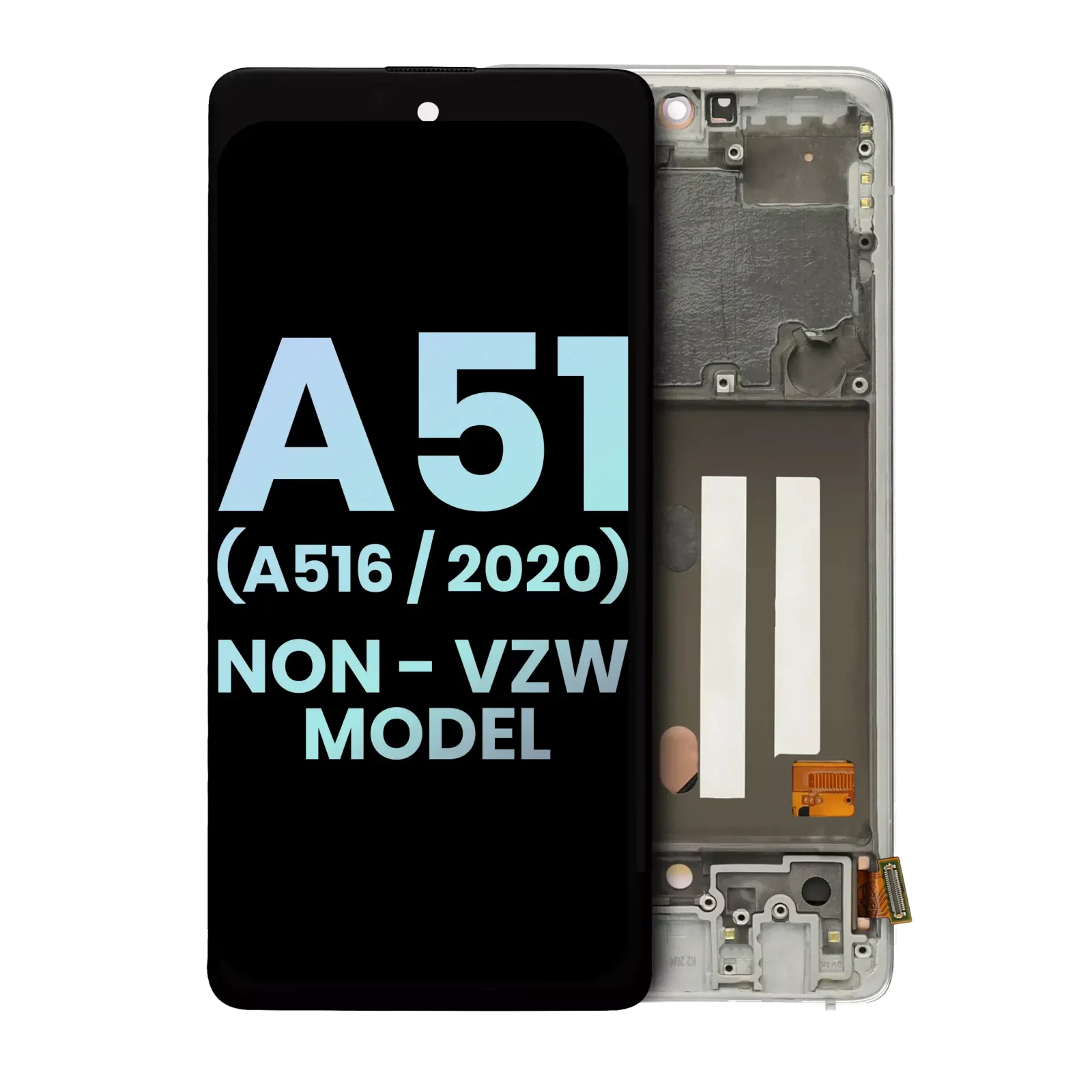 OLED Assembly With Frame For Samsung Galaxy A51 5G (A516 / 2020) (Non-Verizon 5G UW Frame) (Service Pack) (Prism Cube White)