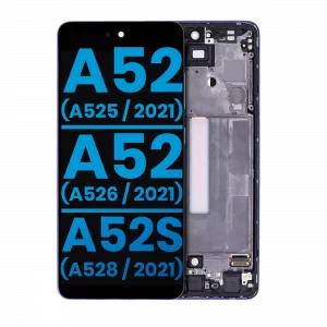 LCD Assembly With Frame (Without Finger Print Sensor) For Samsung Galaxy A52 4G (A525 / 2021) / A52 5G (A526 / 2021) / A52S (A528 / 2021) (Aftermarket : Incell) (Awesome Violet)