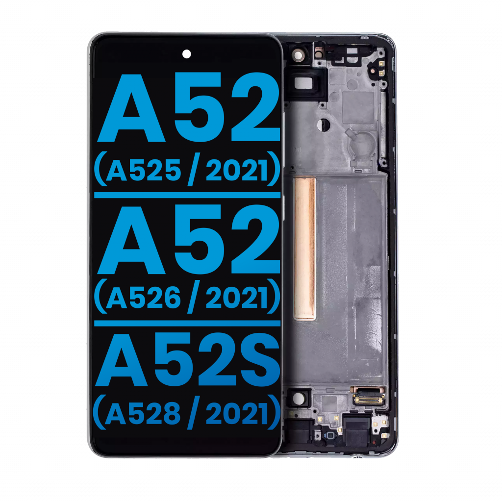 LCD Assembly With Frame (Without Finger Print Sensor) For Samsung Galaxy A52 4G (A525 / 2021) / A52 5G (A526 / 2021) / A52S (A528 / 2021) (Aftermarket : Incell) (Awesome White)