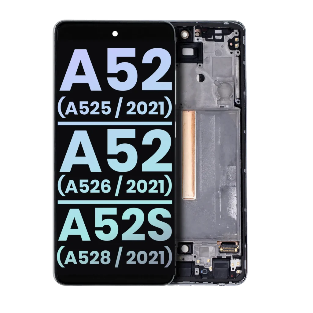 OLED Assembly With Frame For Samsung Galaxy A52 4G (A525 / 2021) / A52 5G (A526 / 2021) / A52S 5G (A528 / 2021) (Service Pack) (Awesome White)