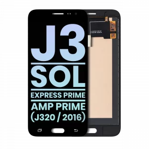 OLED Assembly Without Frame For Samsung Galaxy J3 / Sol 4G / Express Prime / Amp Prime (J320 / 2016) (Service Pack) (Black)