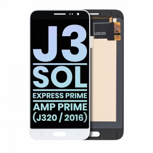 OLED Assembly Without Frame For Samsung Galaxy J3 / Sol 4G / Express Prime / Amp Prime (J320 / 2016) (Service Pack) (White)
