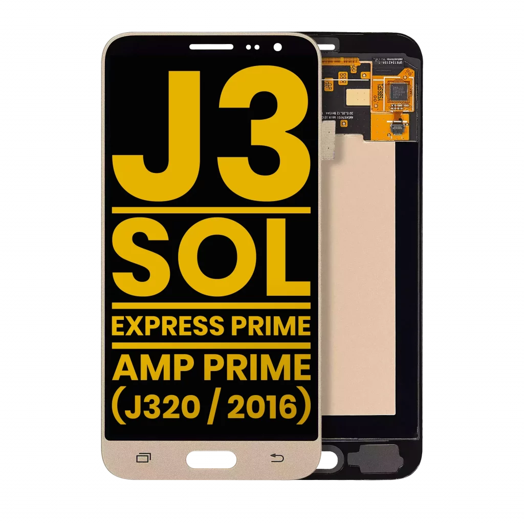 OLED Assembly Without Frame For Samsung Galaxy J3 / Sol 4G / Express Prime / Amp Prime (J320 / 2016) (Refurbished) (Gold)