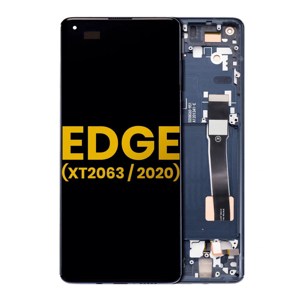 OLED Assembly With Frame For Motorola Edge 5G (XT2063 / 2020) (Refurbished) (Solar Black)