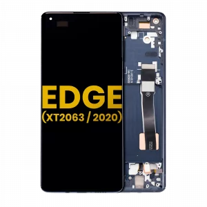 OLED Assembly With Frame For Motorola Edge 5G (XT2063 / 2020) (Refurbished) (Solar Black)