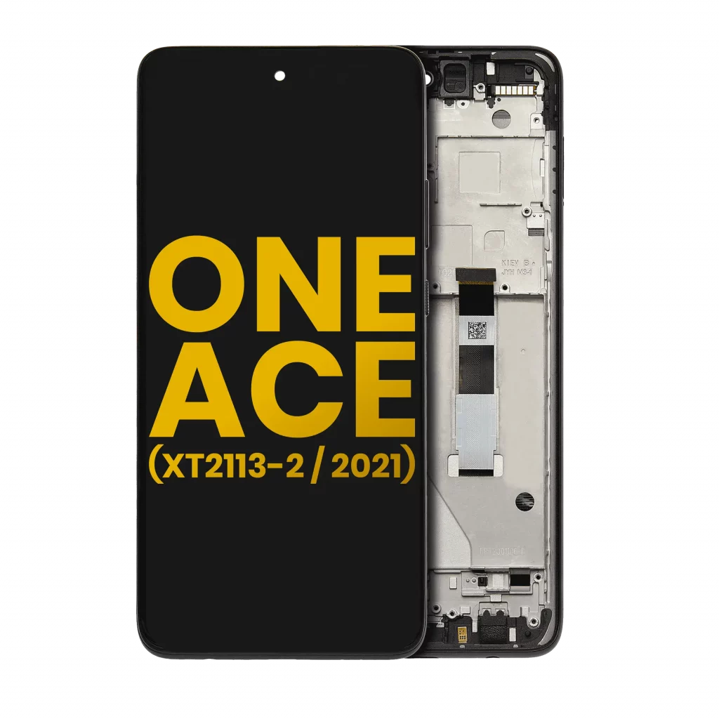 LCD Assembly With Frame For Motorola One 5G Ace (XT2113-2 / 2021) (Refurbished) (Volcanic Gray)