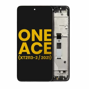 LCD Assembly With Frame For Motorola One 5G Ace (XT2113-2 / 2021) (Refurbished) (Volcanic Gray)