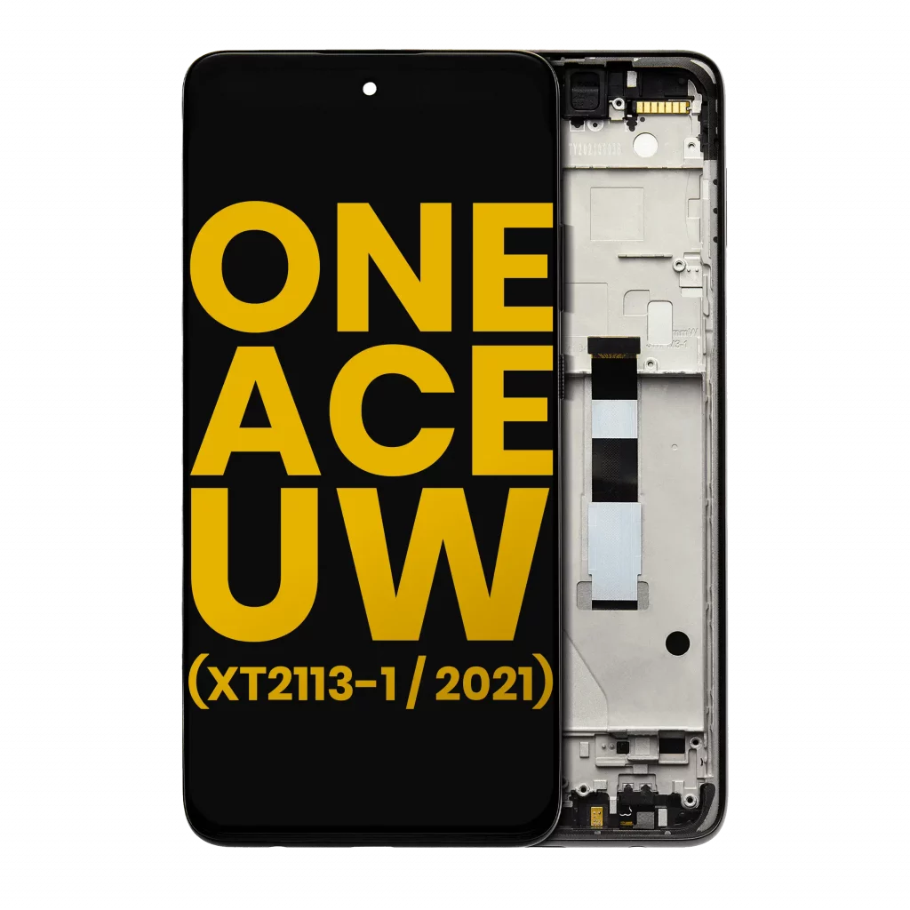 LCD Assembly With Frame For Motorola One 5G Ace UW (XT2113-1 / 2021) (Refurbished) (Volcanic Gray)