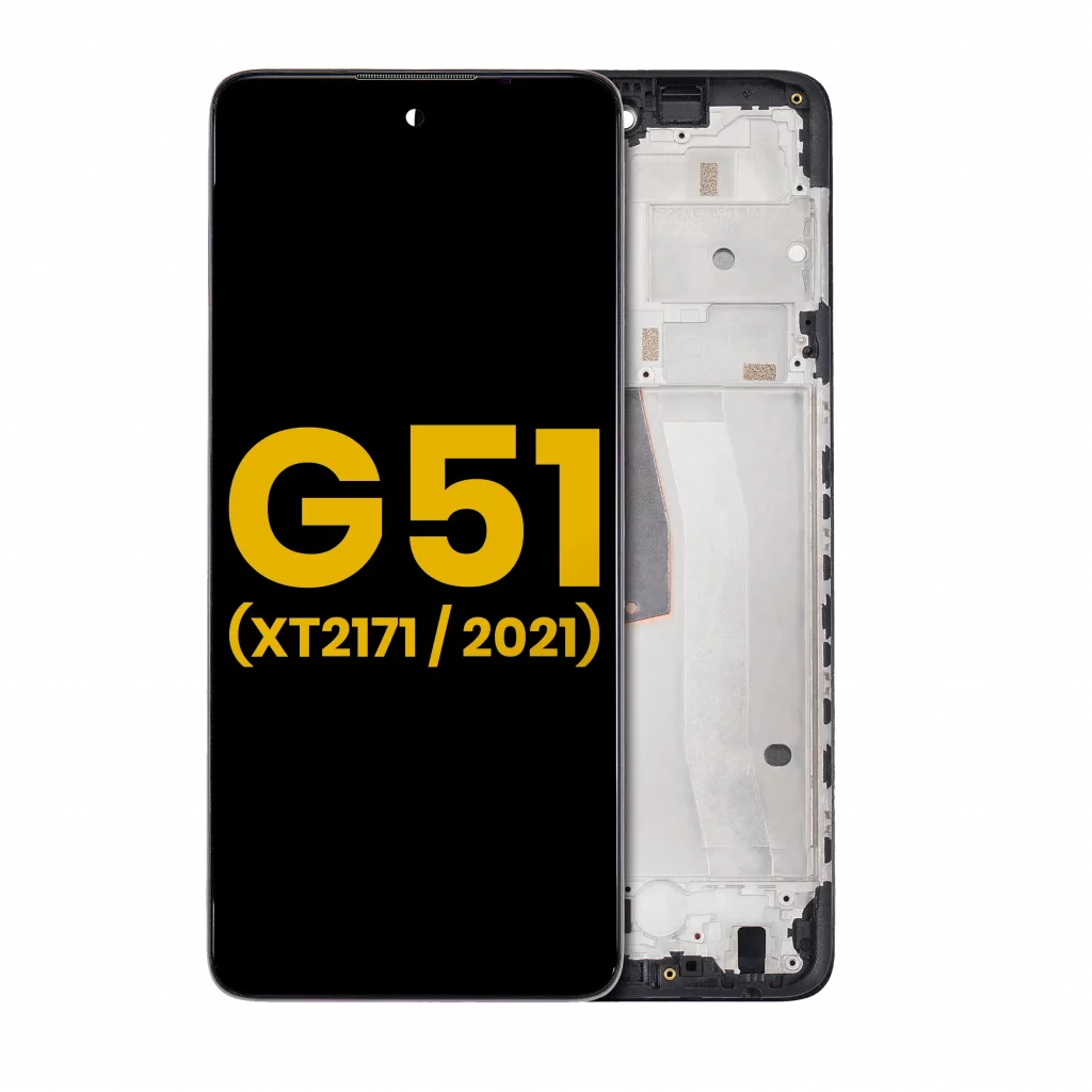 LCD Assembly With Frame For Motorola Moto G51 5G (XT2171 / 2021) (Refurbished) (All Colors)