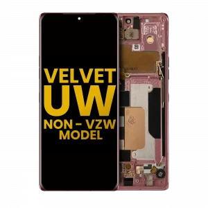 OLED Assembly With Frame For LG Velvet 5G (Non-Verizon 5G UW Frame) (Refurbished) (Red)