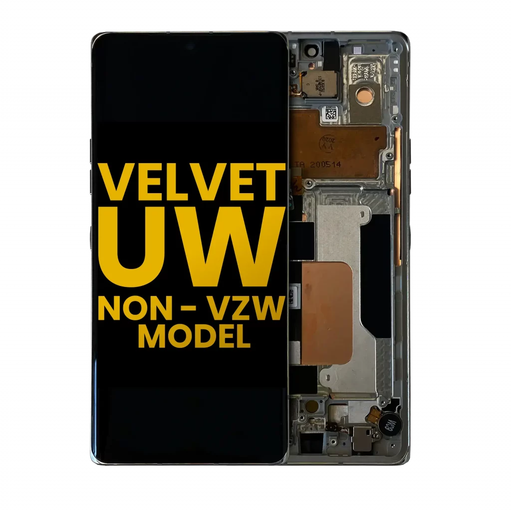 OLED Assembly With Frame For LG Velvet 5G (Non-Verizon 5G UW Frame) (Refurbished) (Gray)