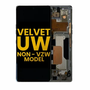 OLED Assembly With Frame For LG Velvet 5G (Non-Verizon 5G UW Frame) (Refurbished) (Gray)
