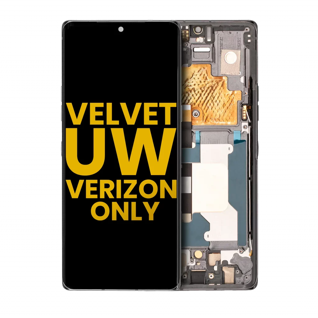 OLED Assembly With Frame For LG Velvet 5G (Verizon 5G UW Frame Only) (Refurbished) (Gray)