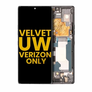 OLED Assembly With Frame For LG Velvet 5G (Verizon 5G UW Frame Only) (Refurbished) (Gray)