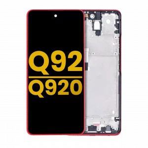 LCD Assembly With Frame For LG Q92 5G / Q920 (Refurbished) (Red)