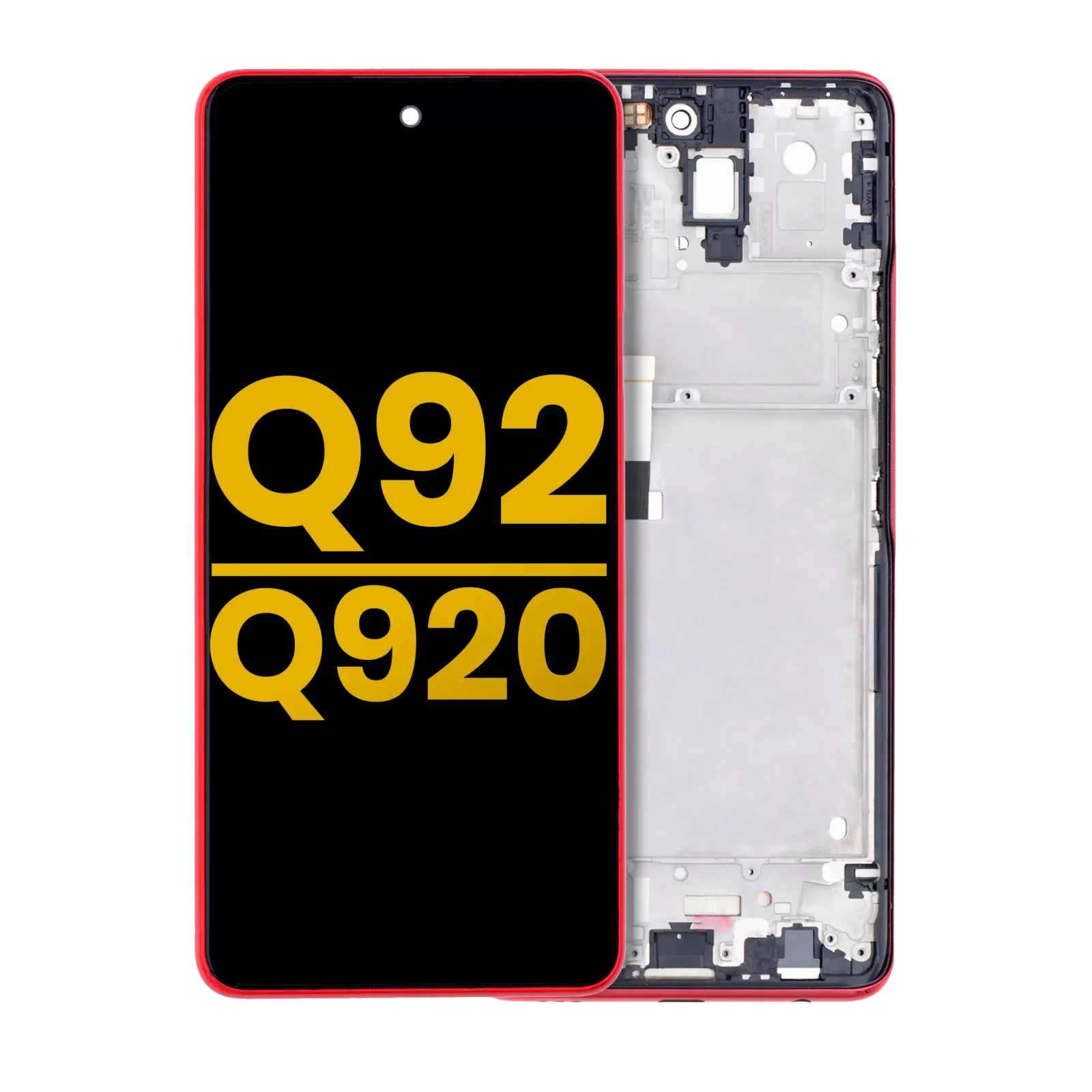LCD Assembly With Frame For LG Q92 5G / Q920 (Refurbished) (Red)