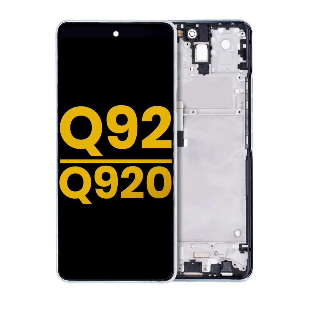 LCD Assembly With Frame For LG Q92 5G / Q920 (Refurbished) (Silver)