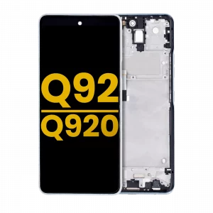 LCD Assembly With Frame For LG Q92 5G / Q920 (Refurbished) (Silver)