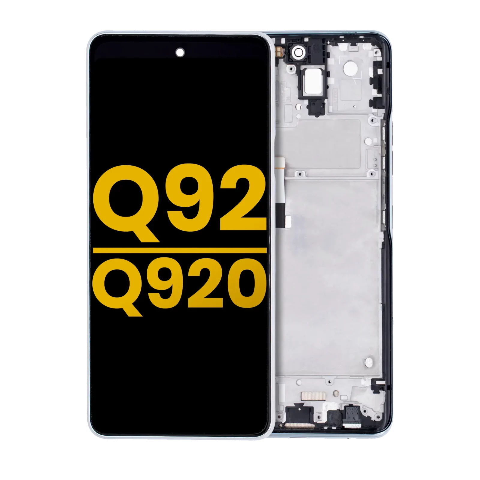 LCD Assembly With Frame For LG Q92 5G / Q920 (Refurbished) (Silver)