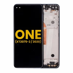 LCD Assembly With Frame For Motorola One 5G (XT2075-2 / 2020) (Refurbished) (Surfing Blue)