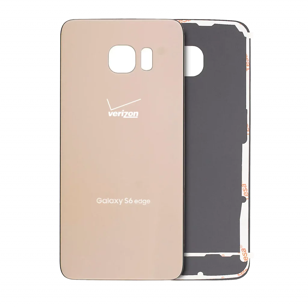Back Cover Glass For Samsung Galaxy S6 Edge (Verizon 4G) (Service Pack) (Gold)