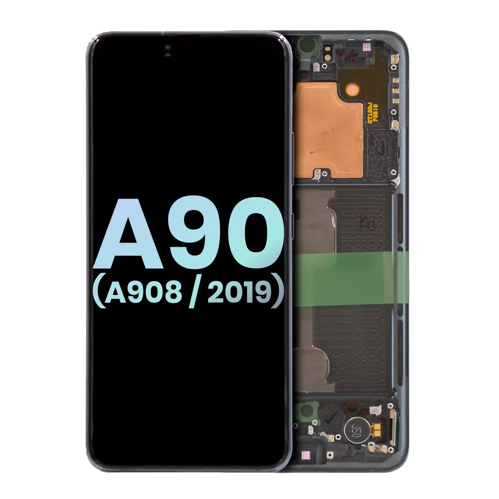 OLED Assembly With Frame For Samsung Galaxy A90 5G (A908 / 2019) (Service Pack) (Black)