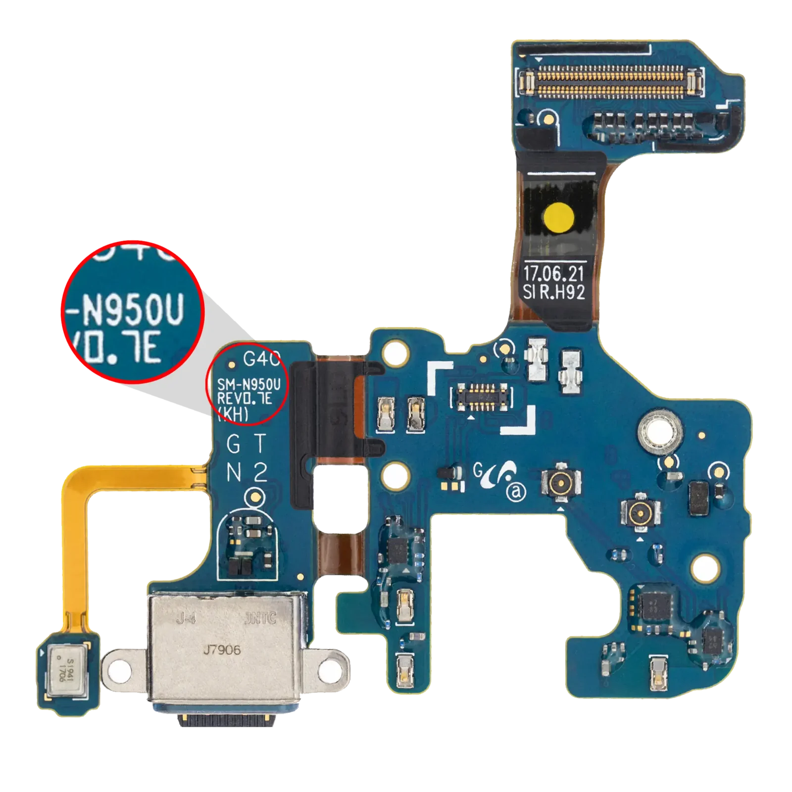 Charging Port With Flex Cable For Samsung Galaxy Note 8 (N950U) (US Model)