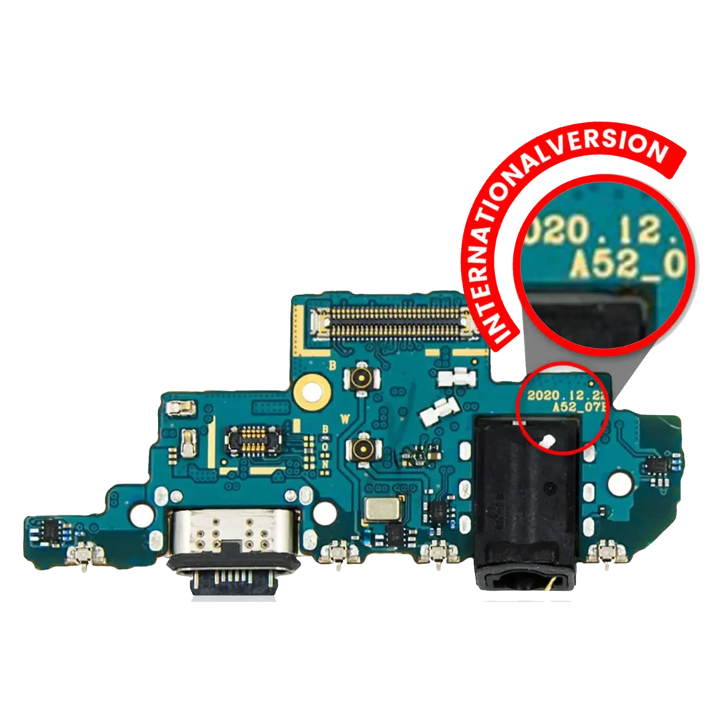Charging Port With Headphone Jack For Samsung Galaxy A52 4G (A525 / 2021) A52 5G (A526 / 2021) (International Version) (Premium)
