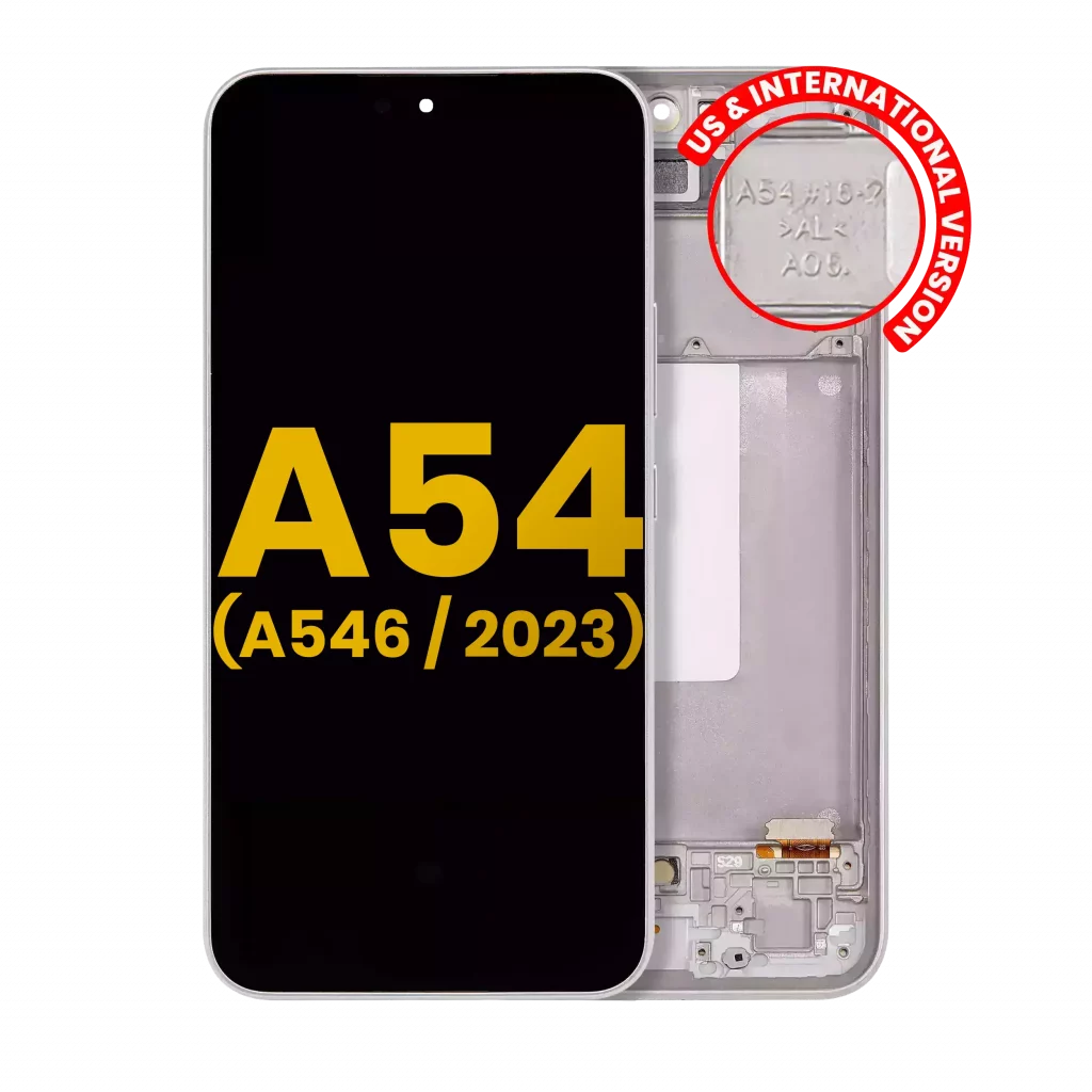 OLED Assembly With Frame For Samsung Galaxy A54 5G (A546 / 2023) (US & International Version) (Refurbished) (White)
