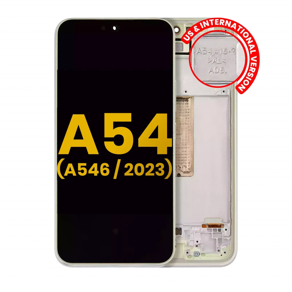 OLED Assembly With Frame For Samsung Galaxy A54 5G (A546 / 2023) (US & International Version) (Refurbished) (Lime)