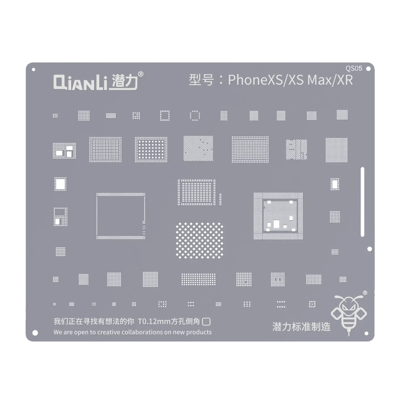 Bumblebee Stencil (QS05) For iPhone XR / XS / XS Max (Qianli)