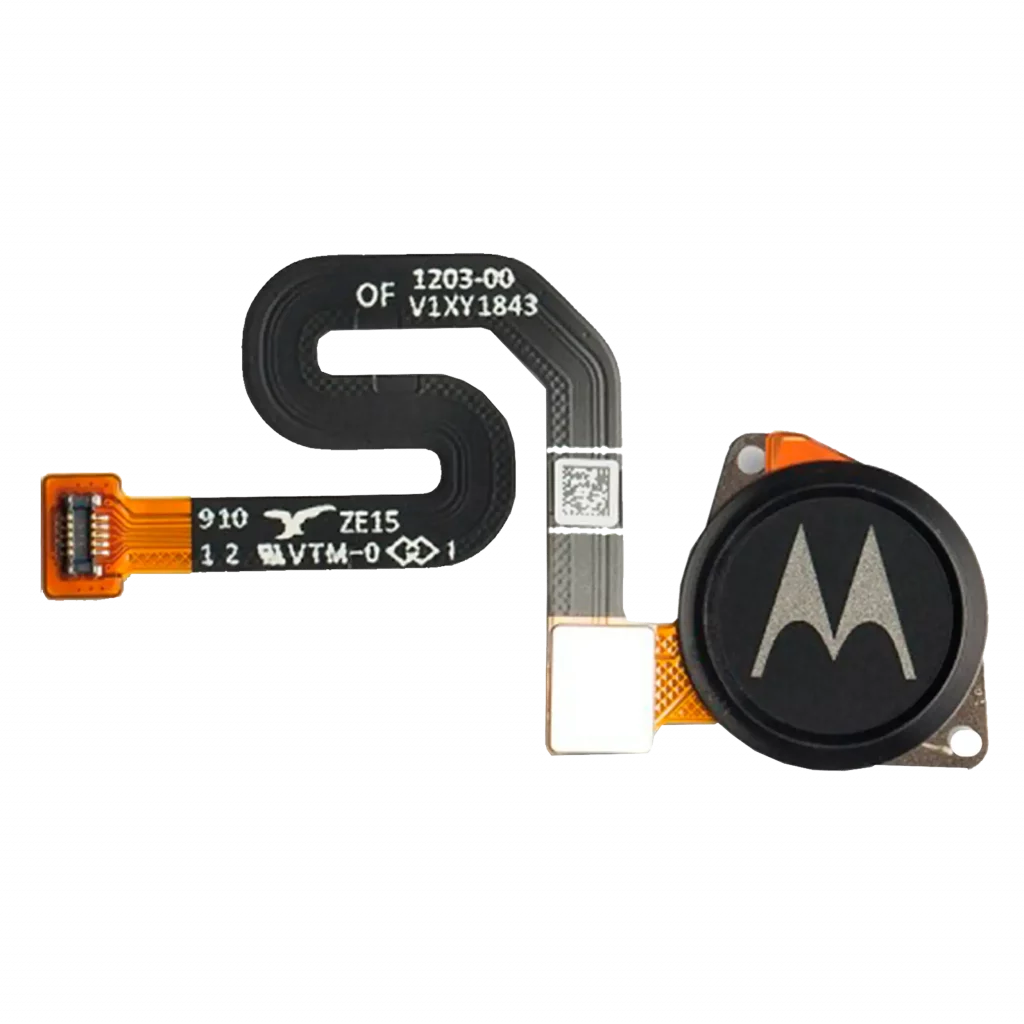 Fingerprint Scanner With Adhesive For Motorola Moto G7 Play (XT1952-X / 2019) (Genuine OEM) (Black)