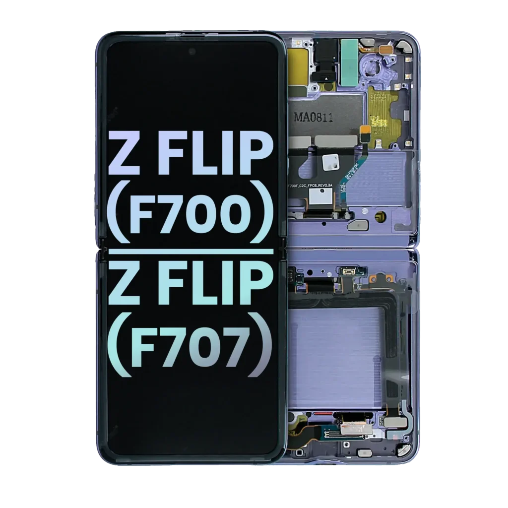 Inner OLED Assembly With Frame For Samsung Galaxy Z Flip 5G (F707) (Service Pack) (Mirror Purple)