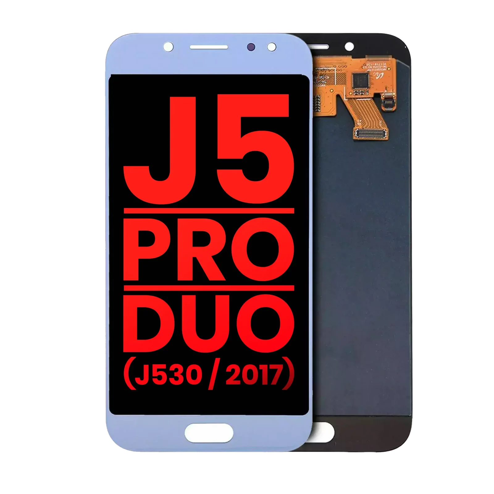 OLED Assembly Without Frame For Samsung Galaxy J5 / Pro / Duo (J530 / 2017) (Aftermarket Plus) (Blue / Silver)