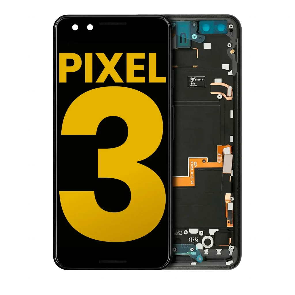 OLED Assembly With Frame For Google Pixel 3 (Refurbished) (Just Black)