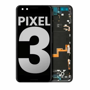 OLED Assembly With Frame For Google Pixel 3 (Used OEM Pull: Grade B/C) (Just Black)
