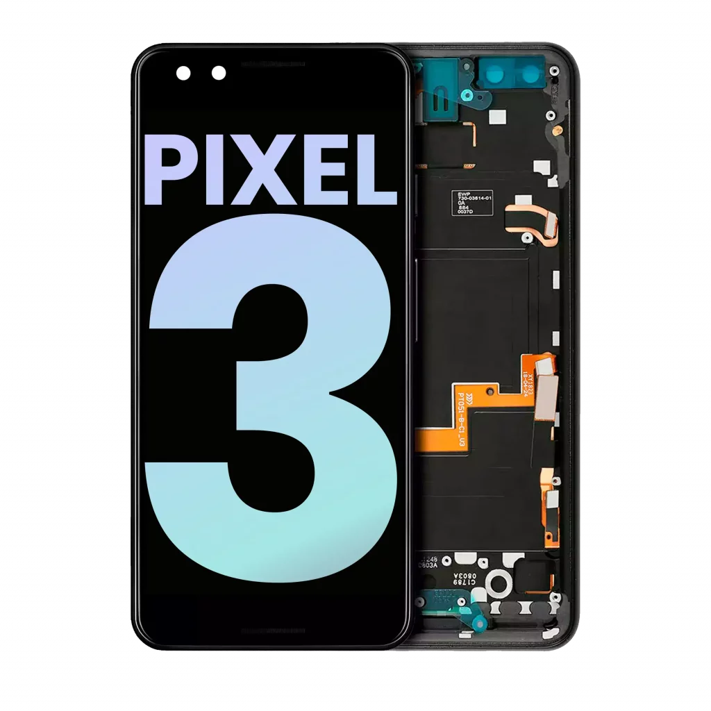 OLED Assembly With Frame For Google Pixel 3 (Genuine OEM) (Just Black)