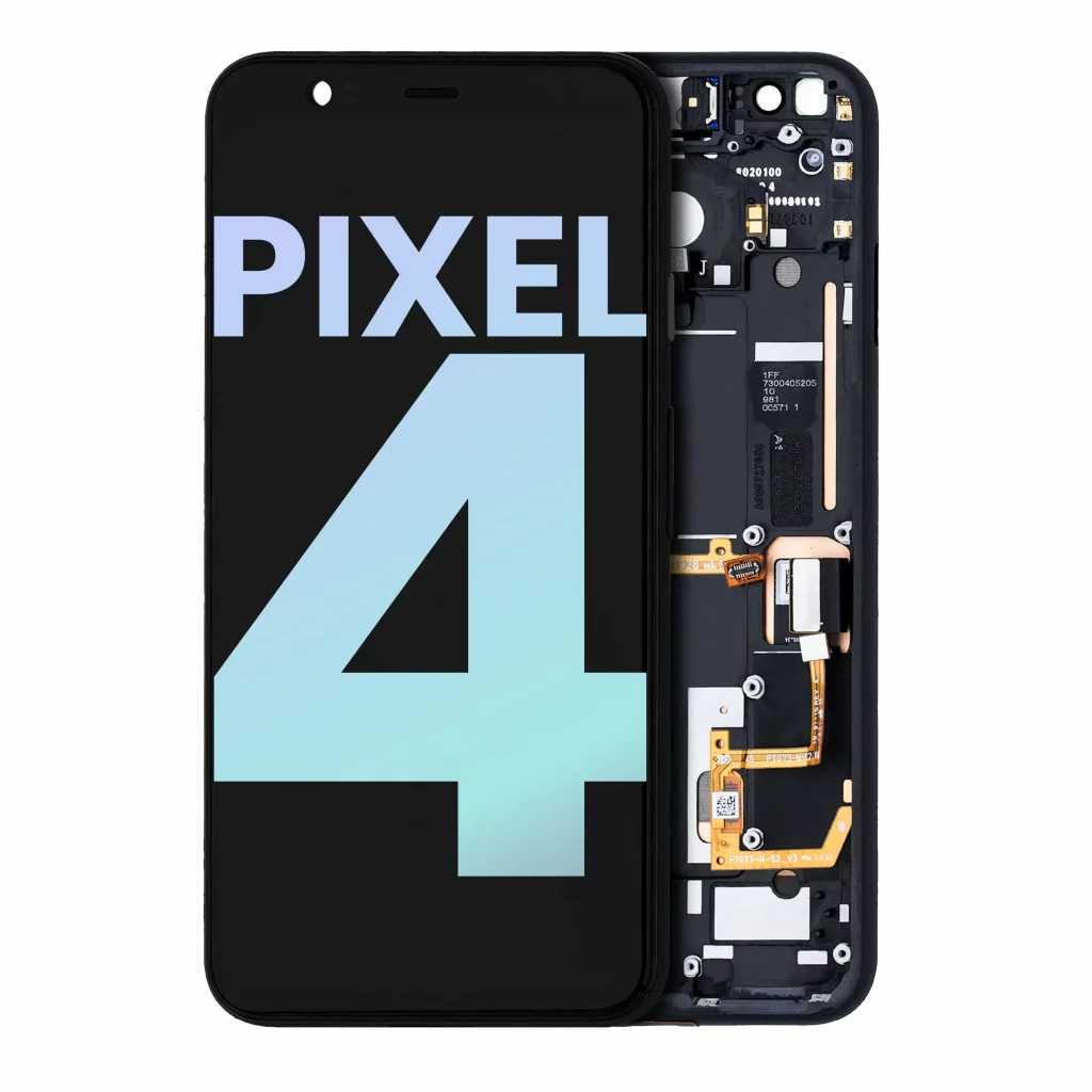 OLED Assembly With Frame For Google Pixel 4 (Genuine OEM) (Clearly White Power Button)