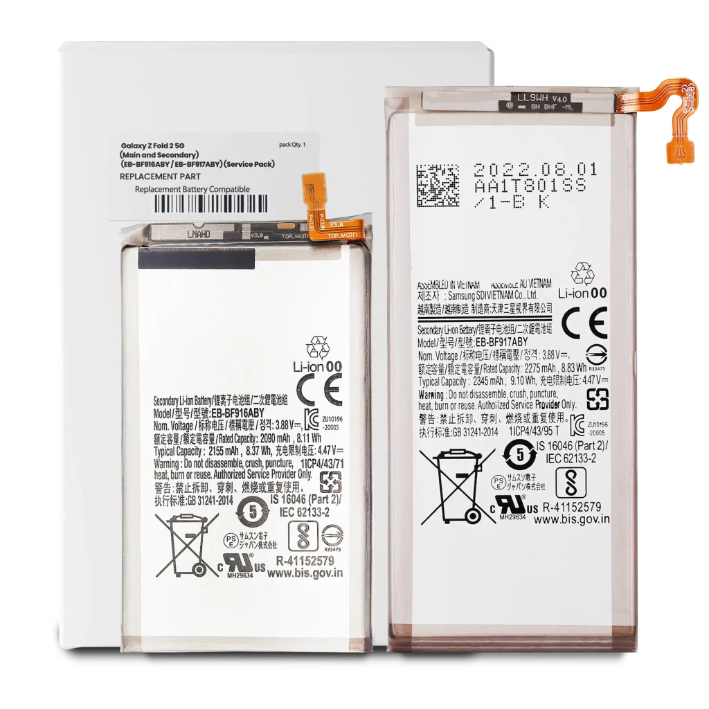 Main & Secondary Replacement Battery For Samsung Galaxy Z Fold 2 5G (Service Pack)