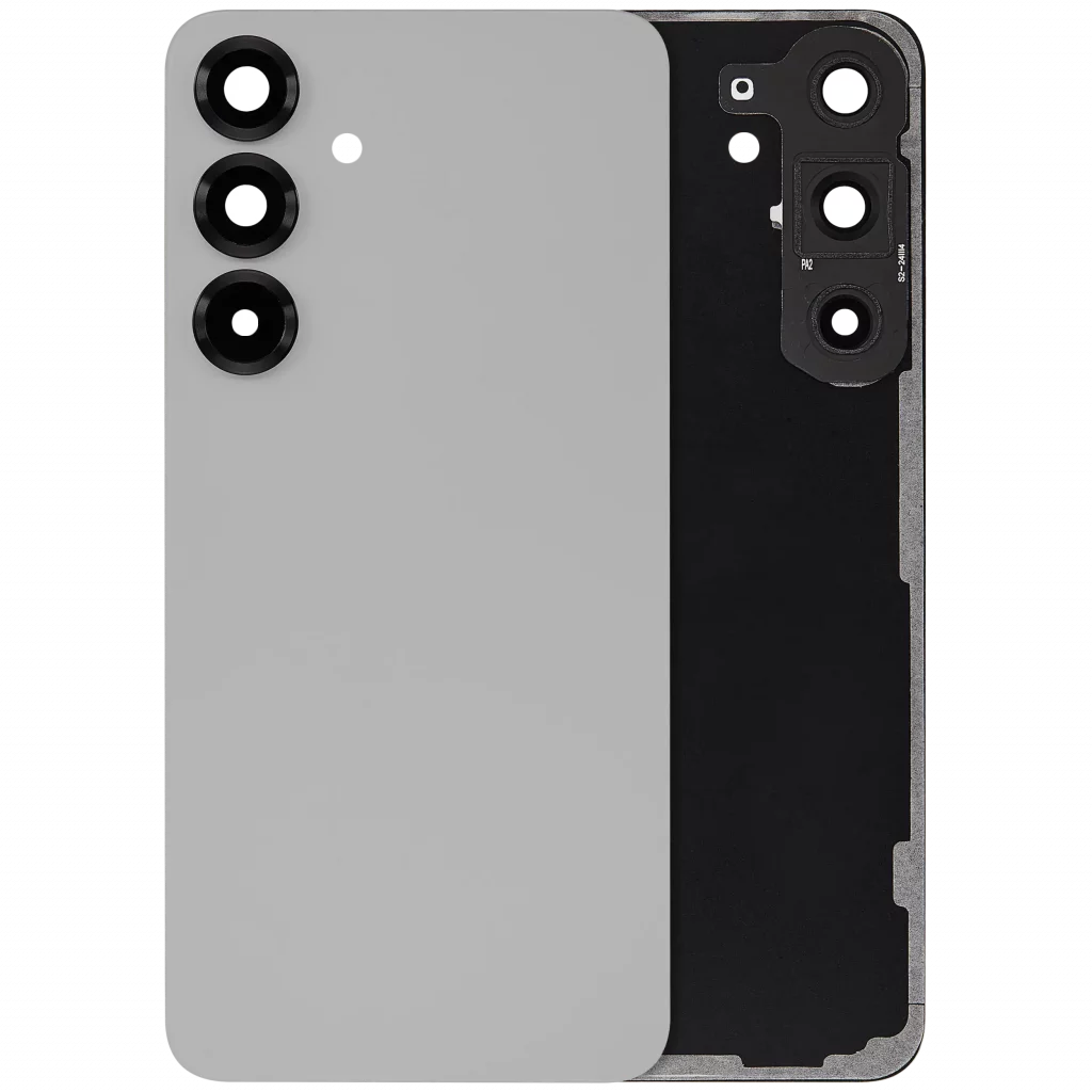 Back Cover Glass With Camera Lens For Samsung Galaxy S25 Plus 5G (No Logo) (Aftermarket Plus) (Silver Shadow)