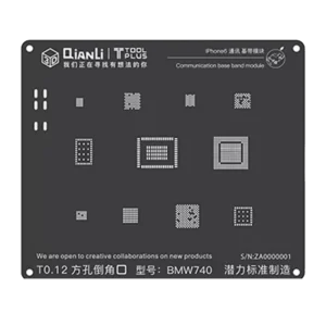 3D Communication iBlack Stencil For iPhone 6 (BMW740) (Qianli)