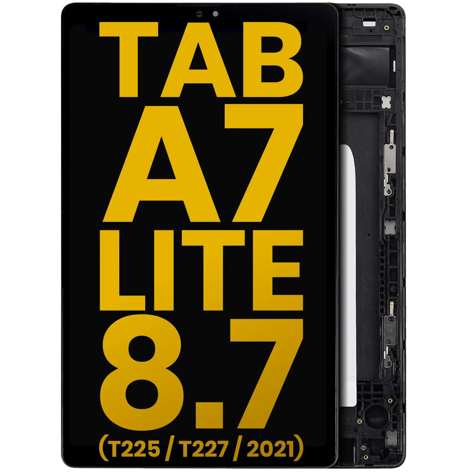 LCD Assembly With Frame For Samsung Galaxy Tab A7 Lite 8.7" (2021) (T225 / T227) (Cellular Version) (Refurbished) (Black)