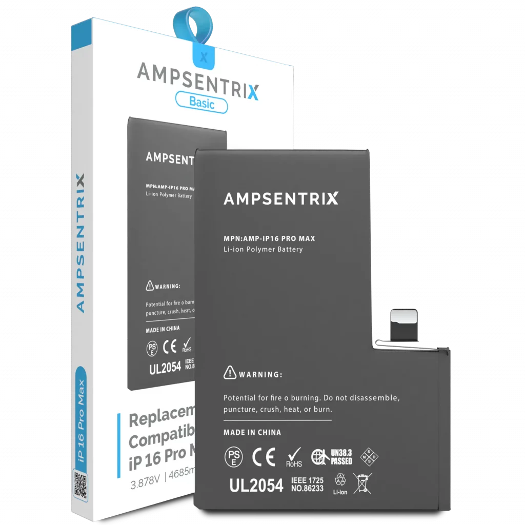 Replacement Battery For iPhone 16 Pro Max (AmpSentrix Basic)