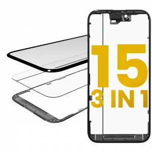 3 in 1 (Glass With OCA Pre-Installed + Frame) For iPhone 15 (OCA Master)