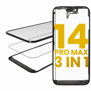 3 in 1 (Glass With OCA Pre-Installed + Frame) For iPhone 14 Pro Max (OCA Master)