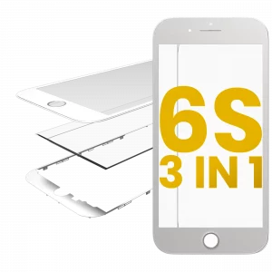 3 in 1 (Front Glass + Frame + OCA Pre-Installed) For iPhone 6S (2 Pack) (White)